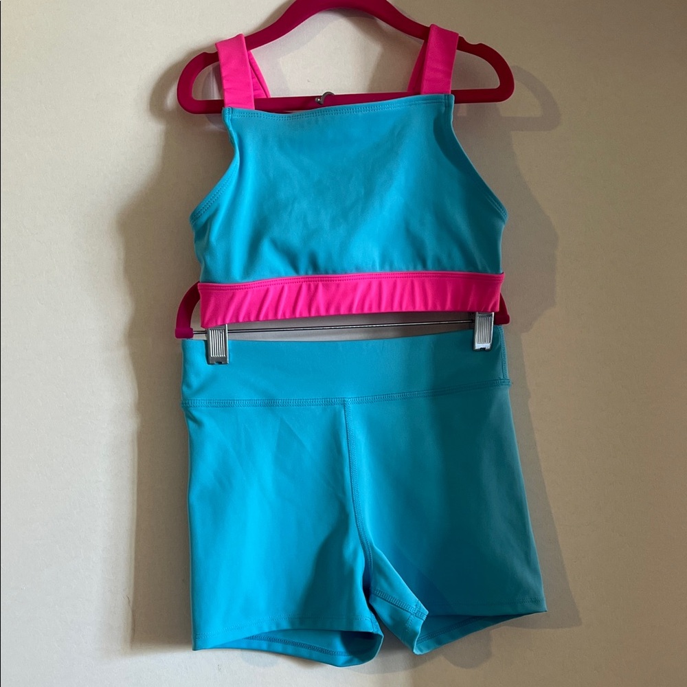 Blue and Pink Athletic Set